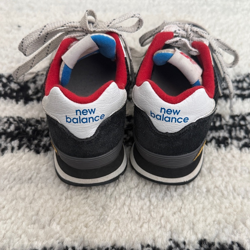 New Balance 574 'Black Grey Royal' kids size 13 - Picture 5 of 8